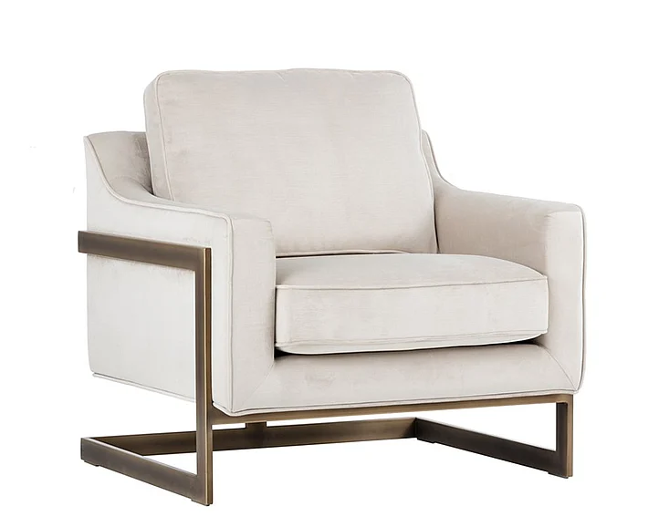 SUNPAN Kalmin Lounge Chair in Piccolo Prosecco/Rustic Bronze 102770
