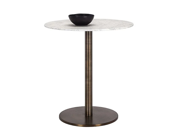 SUNPAN Ikon Enco Counter Table in White/Antique Bronze 102916