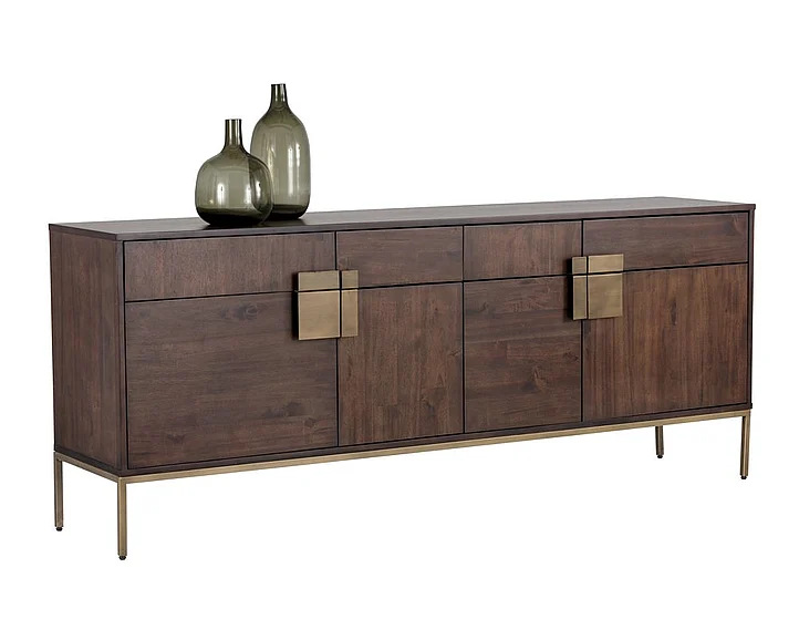 SUNPAN Jade Sideboard in Dark Mango/Antique Brass 102927