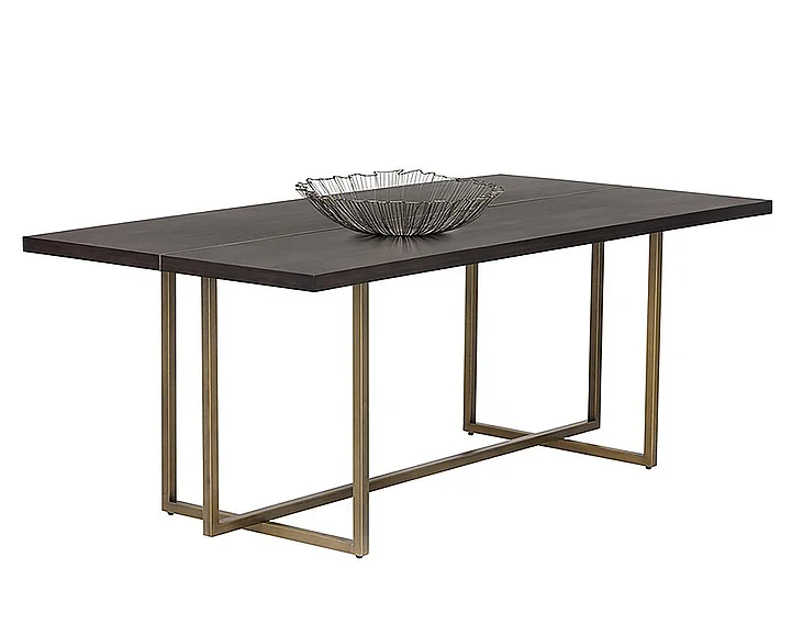 SUNPAN Jade 79" Dining Table in Dark Mango/Antique Brass 102928 CLOSEOUT