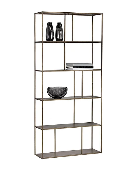 SUNPAN Eiffel Large Bookcase in Antique Brass 102940