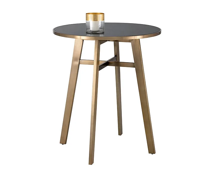 SUNPAN Ikon Bronx Bar Table in Black/Antique Brass 103003