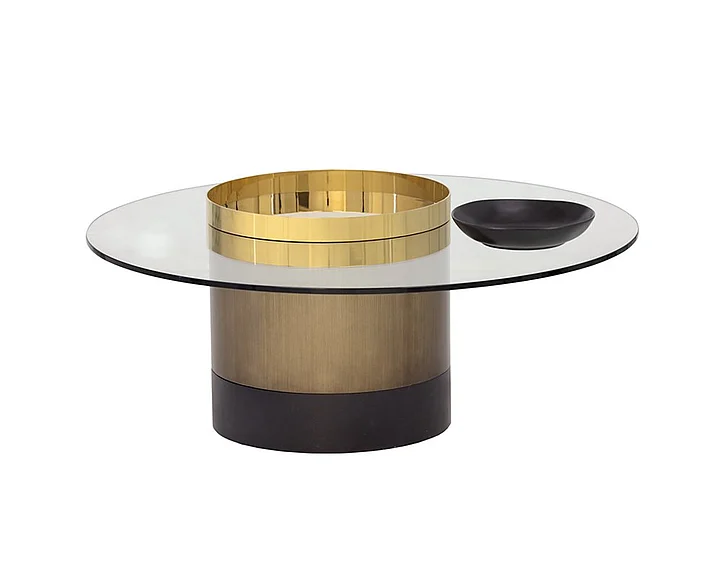 SUNPAN Haru Coffee Table in Clear/Gold 103032