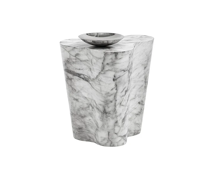 SUNPAN MIXT Ava Small End Table in Marble Look 103310