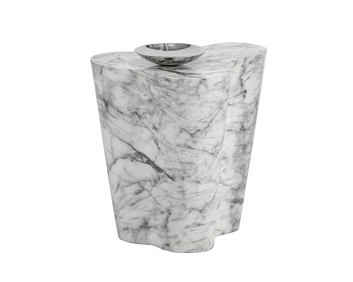 SUNPAN MIXT Ava Large End Table in Marble Look 103311