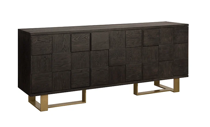 SUNPAN Lars Sideboard in Brown/Antique Brass 103436