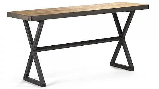 Zentique Dietmar Rustique Recycled Metal Console Table 1035 WT