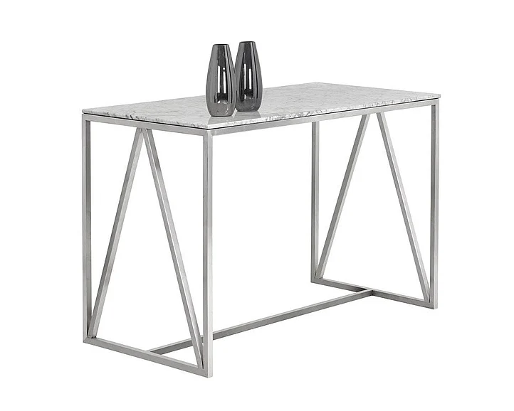 SUNPAN Ikon Abel Counter Table in White 103772 CLOSEOUT PROMO