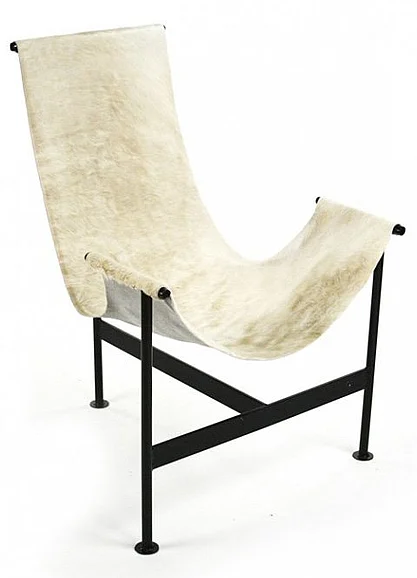 Zentique Hide Sling Chair in Ivory 1039