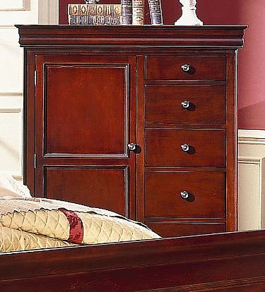 New Classic Versaille 5 Drawer Magna Chest (Door) in Bordeaux BH1040-073