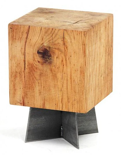 Zentique Stained Solid Oak Stool (Set of 2) 1041