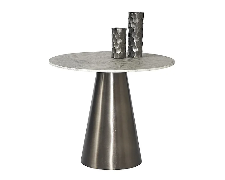 SUNPAN Ikon Damon Bistro Table in Marble/Gunmetal 104425