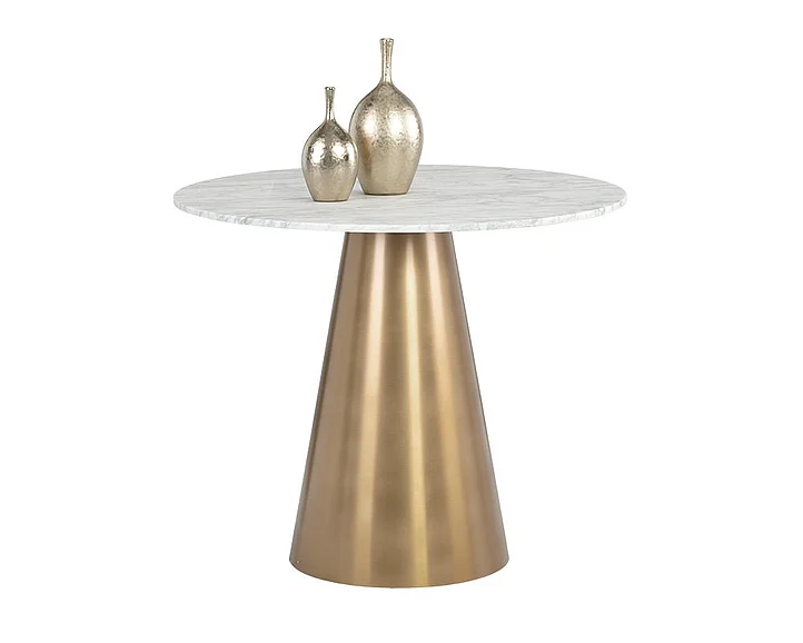 SUNPAN Ikon Damon Bistro Table in Marble/Gold 104426