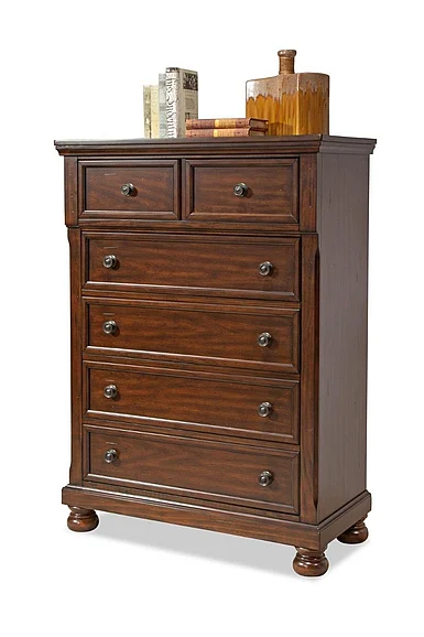 Emma Mason Signature John Daniel 5 Drawer Chest in Medium Cherry