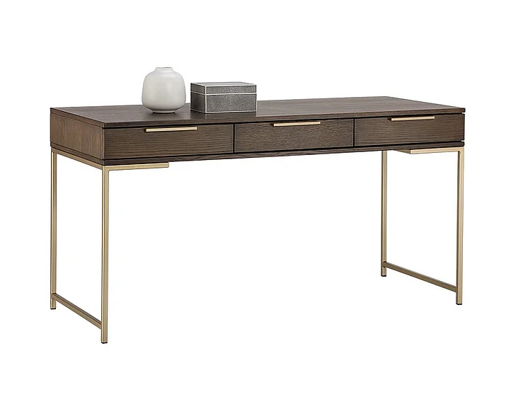 SUNPAN Rebel Desk in Raw Umber/Gold 104610