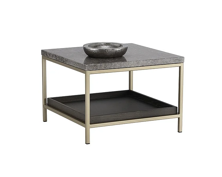 SUNPAN Artezia Arden End Table in Grey/Gold 104617
