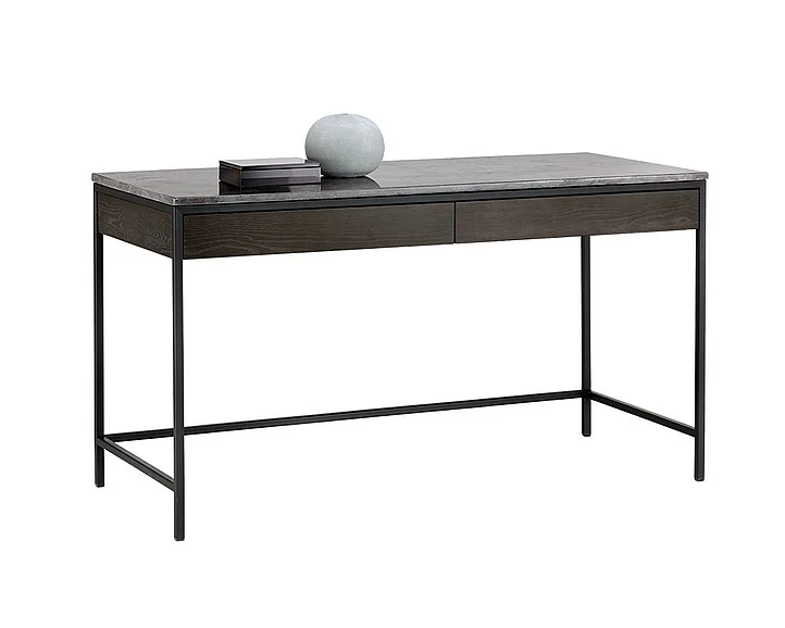 SUNPAN Stamos Desk in Charcoal Grey/Black 104634