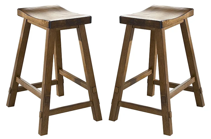 Liberty Furniture Creations II 30 Inch Sawhorse Barstool in Tobacco Finish 38-B1830 (Set of 2)