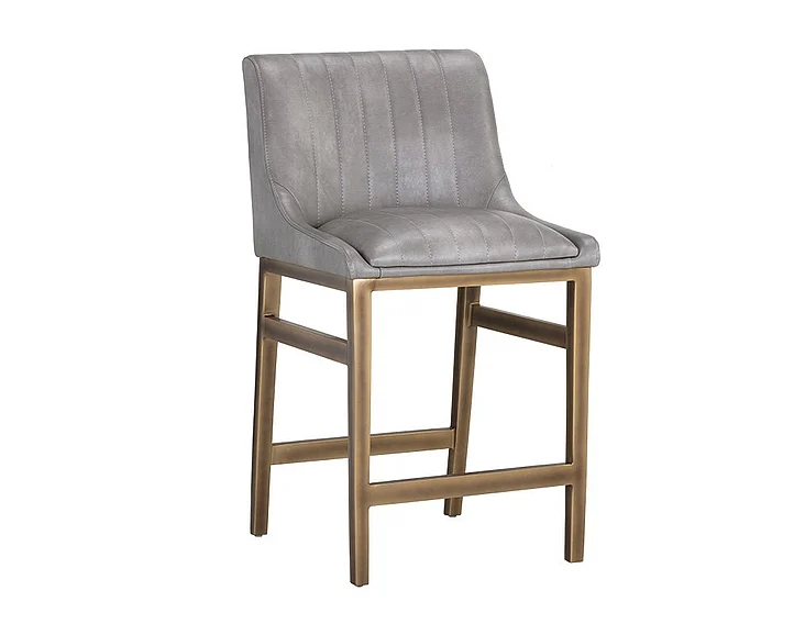 SUNPAN Halden Counter Stool in Bravo Metal/Rustic Bronze 104974 (Set of 2)