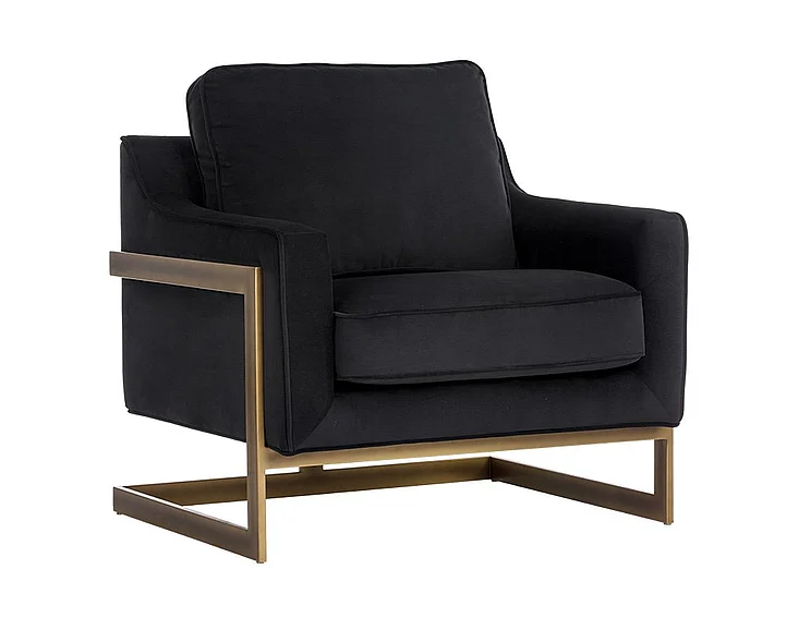 SUNPAN Kalmin Lounge Chair in Abbington Black/Rustic Bronze 104983 CLOSEOUT PROMO
