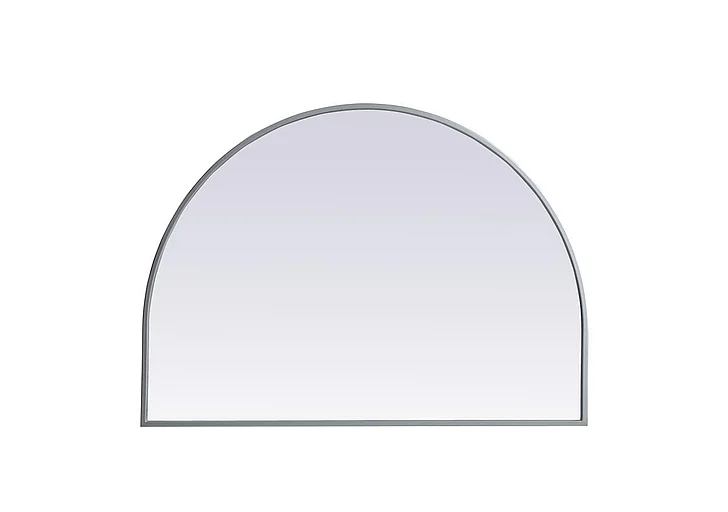 Elegant Metal Frame Arch Mirror 33X24 In. in Silver MR1A3324SIL