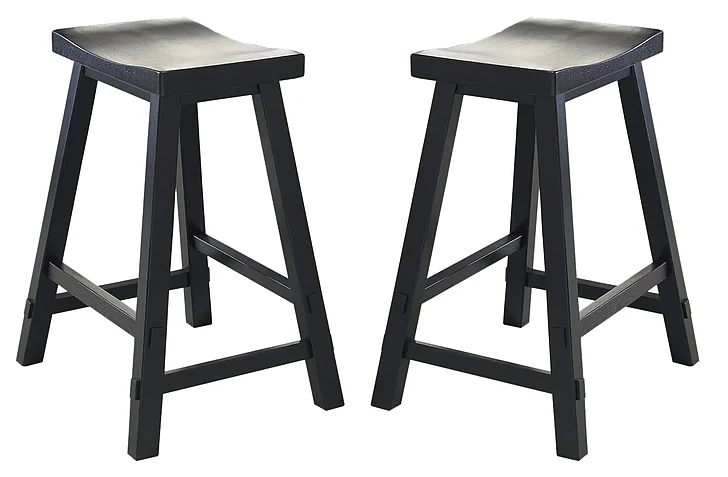 Liberty Furniture Creations II 24 Inch Sawhorse Barstool in Black 48-B1824 (Set of 2)