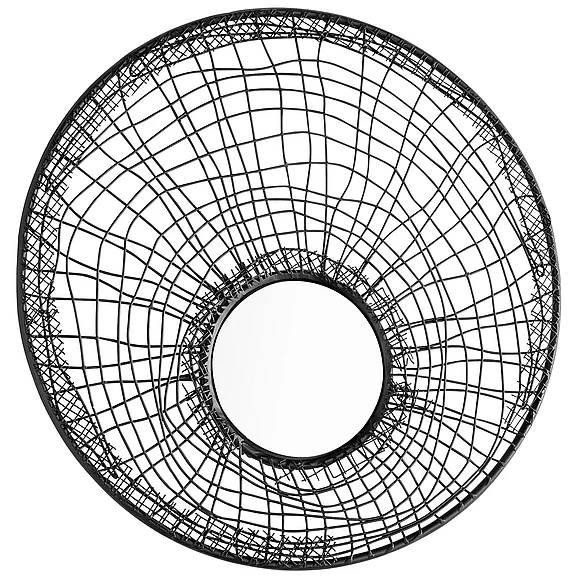Cyan Design Silk Noir Mirror | Graphite - Small 10517