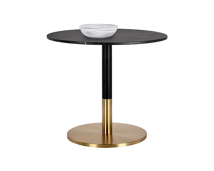 SUNPAN Massie 35.5" Bistro Table in Black/Gold 105315