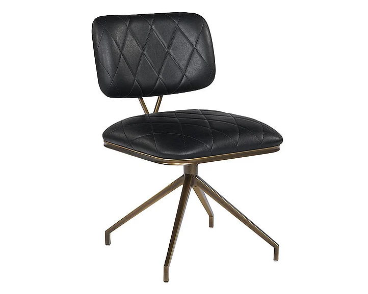 SUNPAN Virtu Swivel Dining Chair in Bravo Black/Rustic Bronze 105319 (Set of 2) CLOSEOUT PROMO