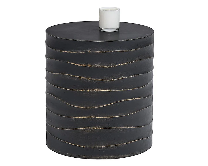 SUNPAN Solterra Corey Side Table in Black/Brass 105332