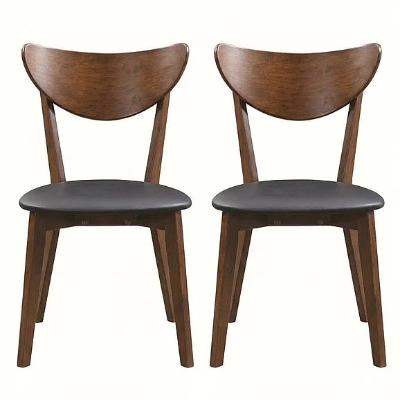 Coaster Malone Mid-century Modern Side Chair in Dark Walnut (Set of 2) 105362