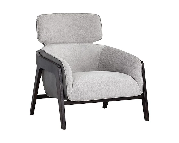 SUNPAN Maximus Lounge Chair in Polo Club Stone/Overcast Grey/Brown 105410