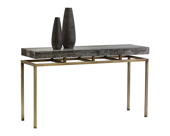 SUNPAN Toreno Console Table in Patina/Antique Brass 105529
