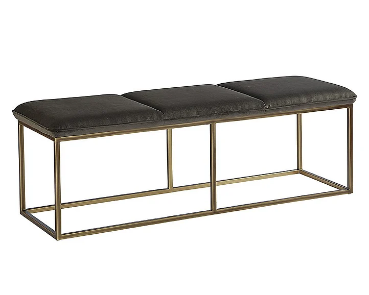 SUNPAN Irongate Alley Bench in Piccolo Pebble/Rustic Bronze 105628