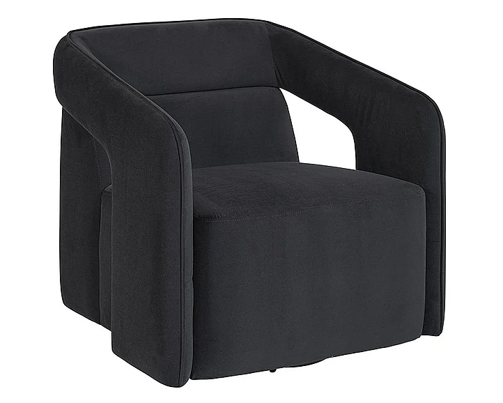SUNPAN Kendrick Swivel Lounge Chair in Abbington Black 105921