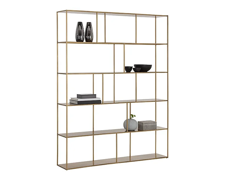 SUNPAN Eiffel Extra Large Bookcase in Antique Brass 105940