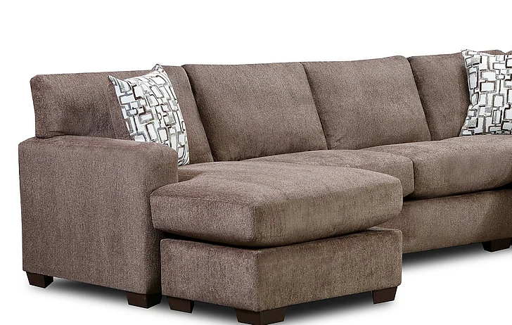 Peak Living 106 LSF 1-Arm Sofa Chaise in Greenland Brown 10620-2242 CUSTOM ITEM