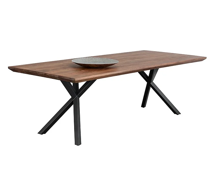 SUNPAN Lark 94" Dining Table in Acacia/Black 106130 CLOSEOUT PROMO