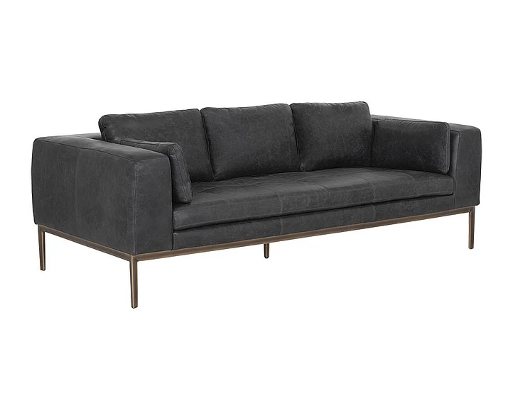 SUNPAN Irongate Burr Sofa in Serbia Black/Brass 106140