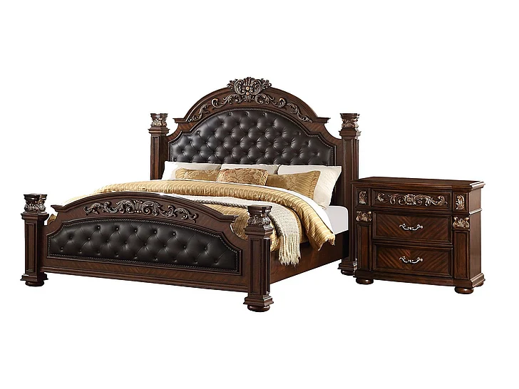Cosmos Aspen 2pc Bedroom Set in Cherry
