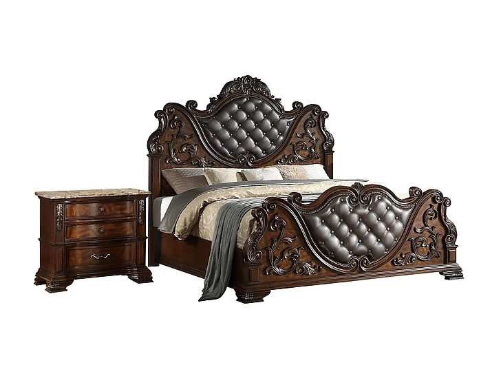 Cosmos Santa Monica 2pc Bedroom Set in Cherry
