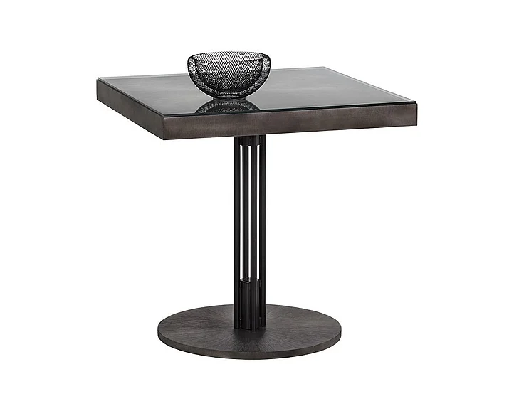 SUNPAN Terry 30" Square Bistro Table in Gunmetal/Black 106343