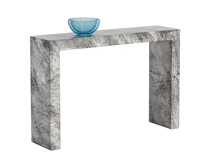 SUNPAN MIXT Axle Console Table in Grey Marble Look 106495
