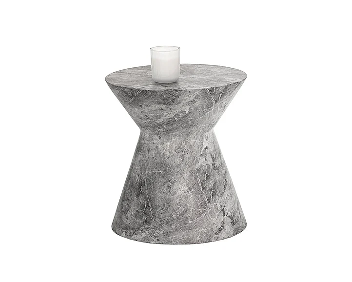 SUNPAN Astley End Table - Marble Look - Grey 106496