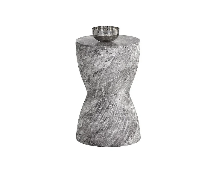 SUNPAN MIXT Cara End Table in Grey Marble Look 106775 CLOSEOUT PROMO