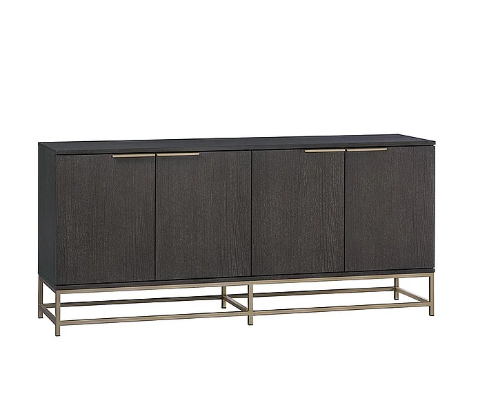 SUNPAN Rebel Large Sideboard in Charcoal Grey/Gold 106831 CLOSEOUT