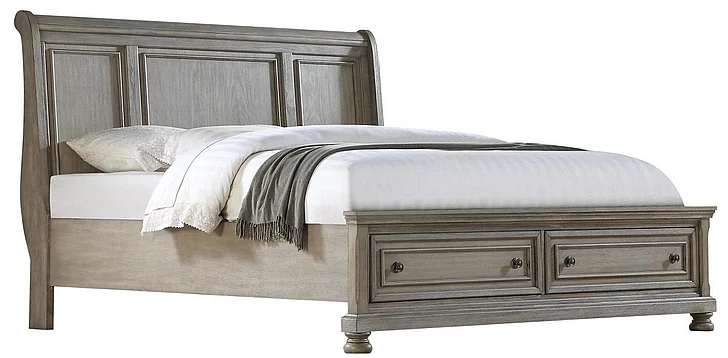 Emma Mason Signature Chateau Luxe Queen Storage Bed in Grey Weathered
