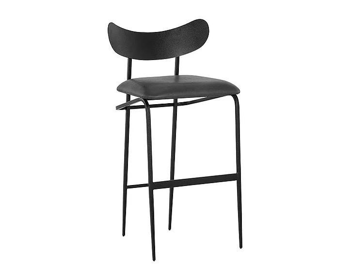 SUNPAN Gibbons Barstool in Bravo Portabella/Black 107063 (Set of 2) CLOSEOUT