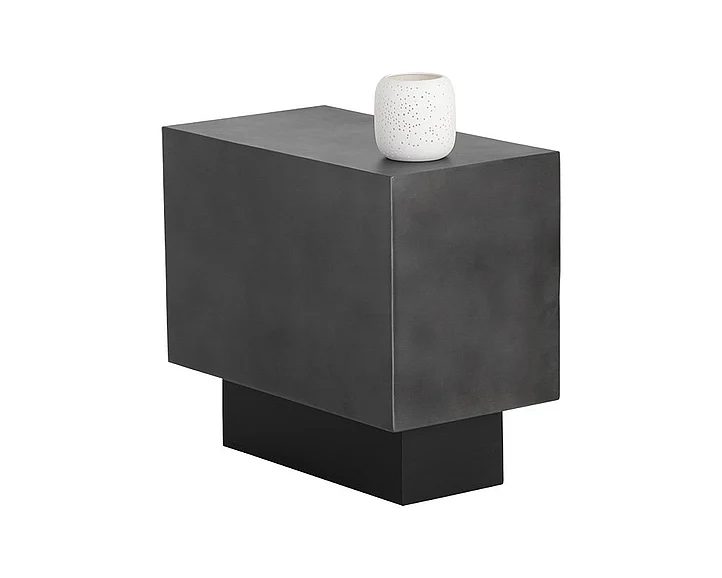 SUNPAN Blakely End Table in Gunmetal/Matte Black 107079