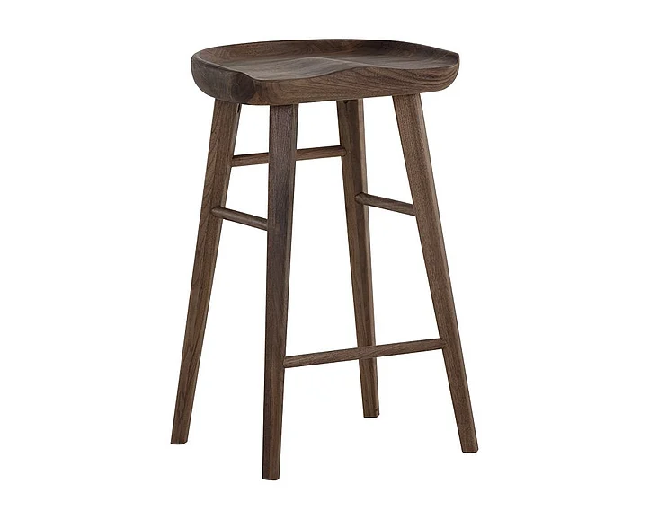 SUNPAN Dominic Counter Stool in Walnut 107096 (Set of 2)